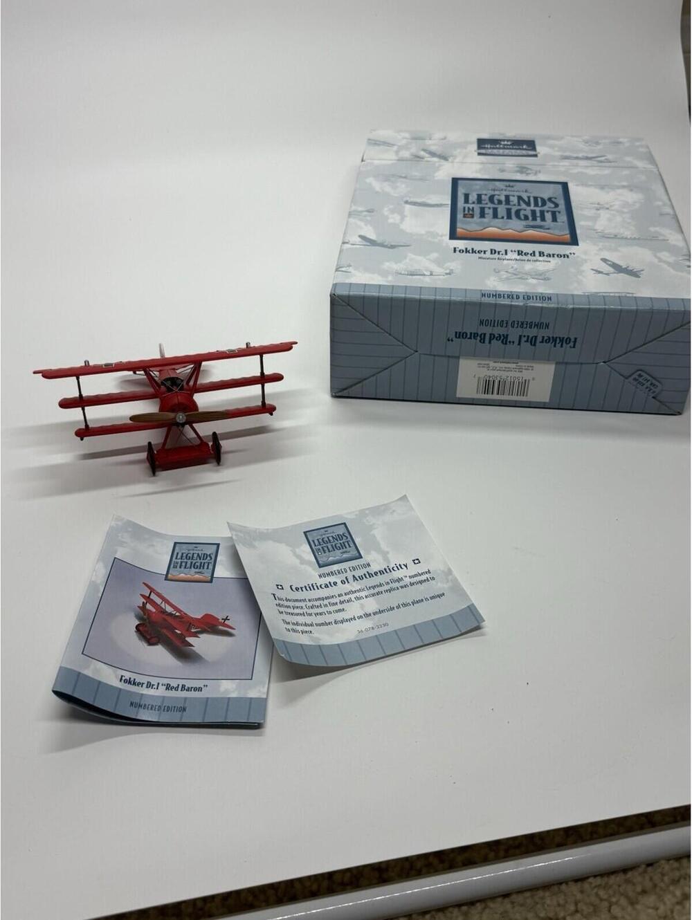 1999 Hallmark Legends In Flight Fokker Dr.I "Red Baron" QHA1005 Numbered Edition